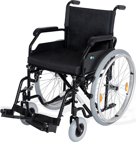 REHAFUND RF-1/42/PU/CZA-624/PU Összecsukható Kerekesszék Max 120kg - Fekete