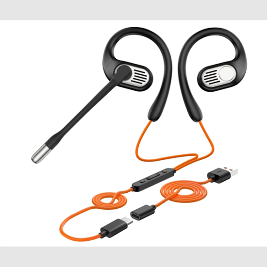 OneOdio OpenRock LINK 10 Vezetékes Sport Fülhallgató - Fekete/Narancs