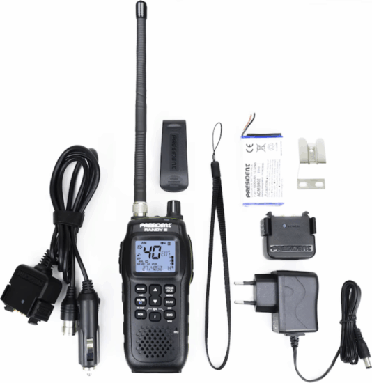 President Randy III Plus Hordozható CB rádió 40 csatorna 5 km hatótávval - Fekete