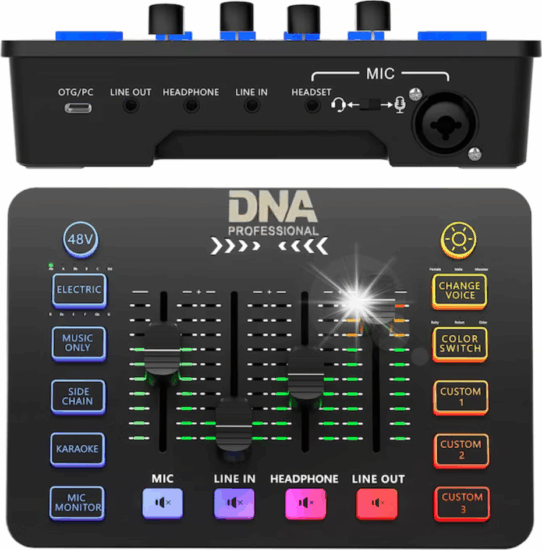 DNA Professional SC ONE 2 Csatornás RGB Analóg Keverőpult Mixer - Fekete