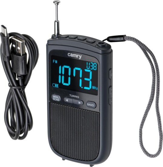 Camry CR 1905 USB Hordozható FM Zsebrádió - Fekete