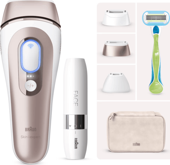 Braun PL7249 Smart IPL Villanófényes szőrtelenítő - Fehér / Rózsaarany
