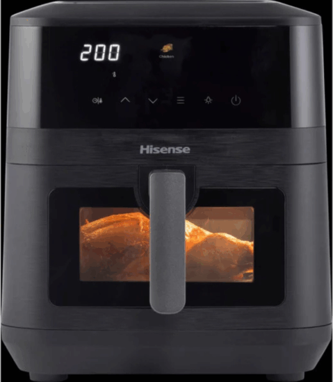 Hisense HAF2100DCD AirFryer Forrólevegős sütő 7,7L 2100 Watt - Fekete