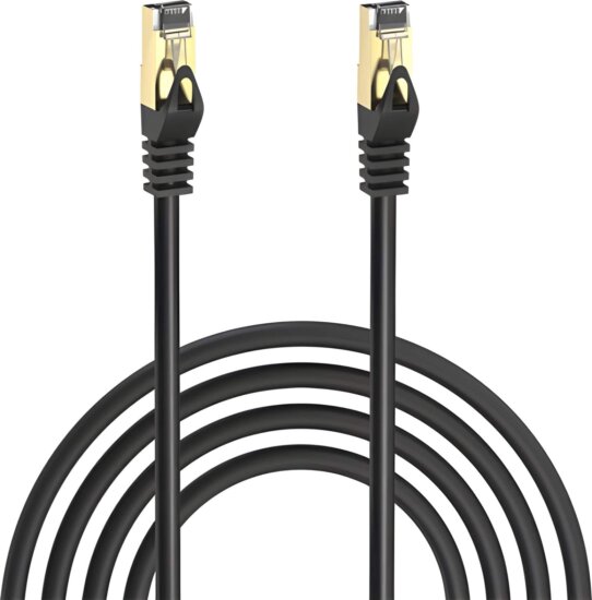 S-link MM-CAT703 S/FTP Cat7 RJ45 Patch kábel 3m - Fekete