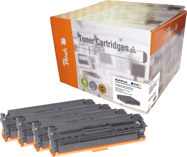 Peach (HP CB540) Utángyártott Toner - Tri-color + Fekete