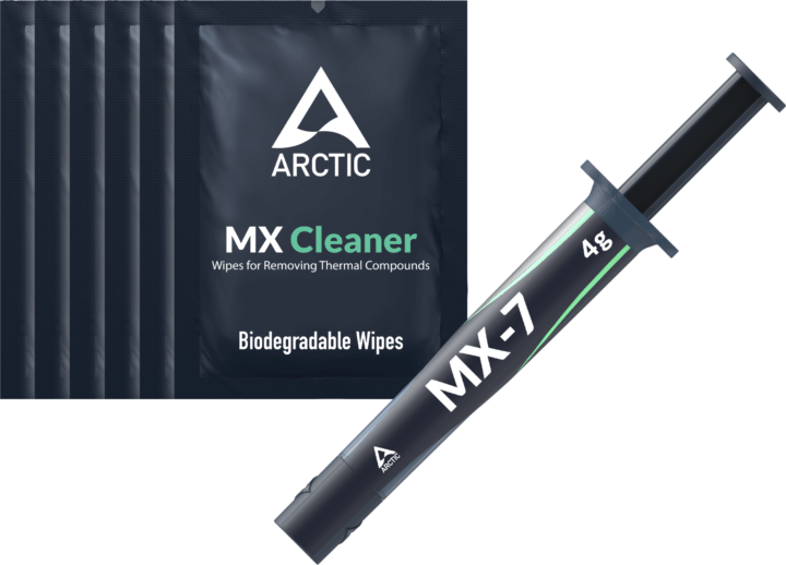 ARCTIC COOLING MX-7 Hővezető paszta (4g) + MX Tisztitókendő Hővezető pasztához