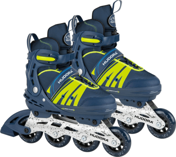 Hudora Inline Skates Comfort Egysoros görkorcsolya 35-40 méret - Sötétkék/Sárga