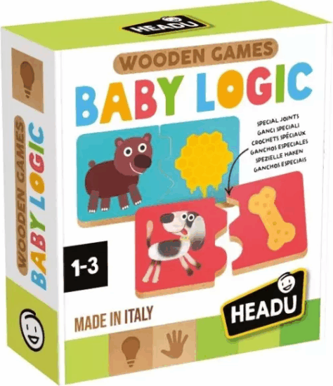 Headu Párosítsd össze! - 12 darabos Bébi fa logikai játék