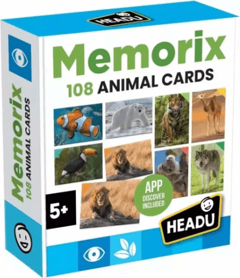 Headu 108 darabos állatos Memóriafejlesztő játék