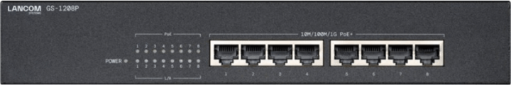 Lancom GS-1208P 8-port Gigabit PoE Asztali / Rack Switch