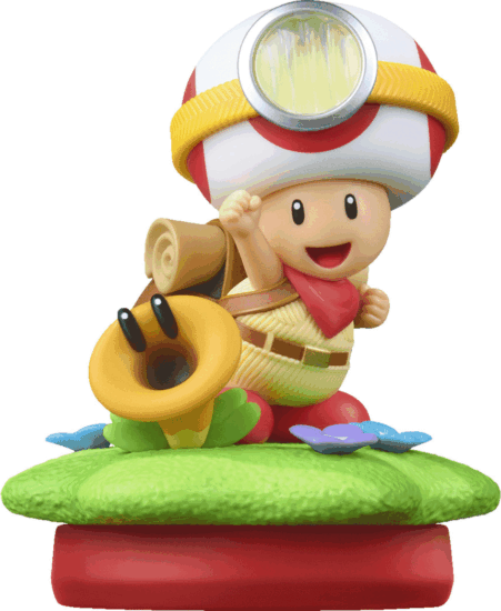 Nintendo amiibo Captain Toad és Chatter Flower figura