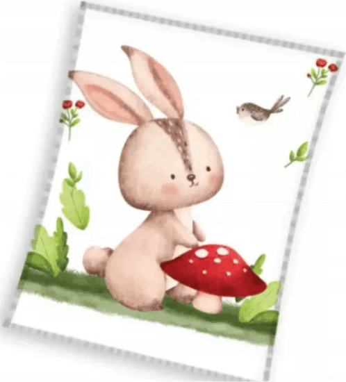 Nyuszi mintás gyerek pléd 110 x 140 cm