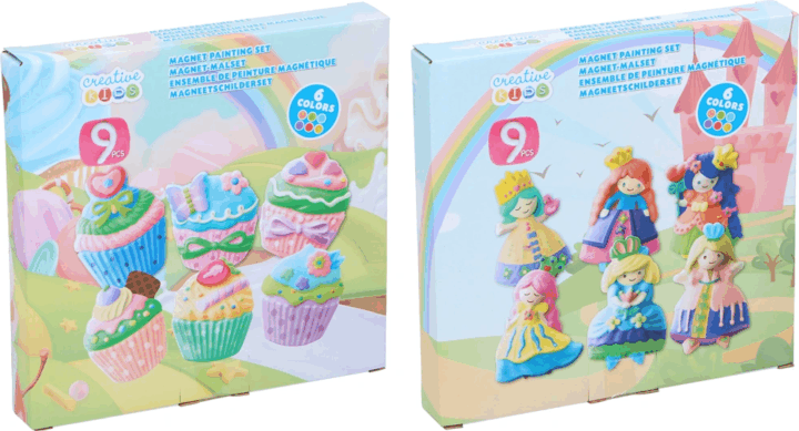 Creative Kids 9 darabos Hercegnő/Sütemény gipszkiöntő és kifestő szett - Többféle
