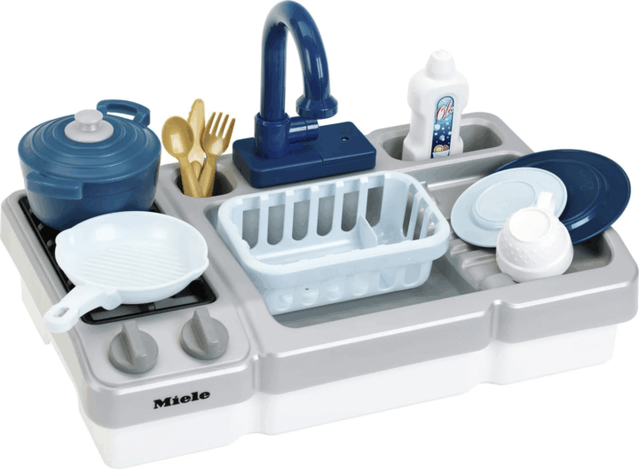 Theo Klein 7166 Miele - Játék Mosogató vízfunkcióval és főzőlappal