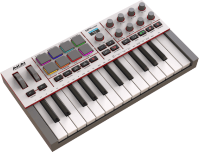 Akai MPK Mini MK4 USB RGB MIDI billentyűzet - Fehér