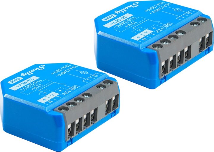 Shelly 1 Gen4 Zigbee Bluetooth Wi-Fi Okos relé (2db / csomag)