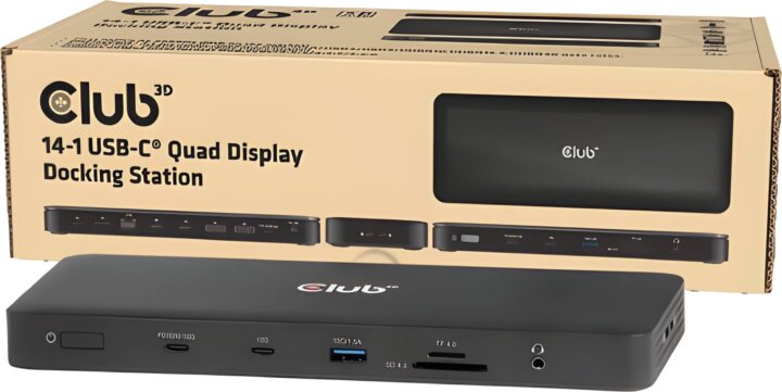 Club 3D CSV-2540 Univerzális USB-C Notebook Dokkoló Állomás 100 Watt