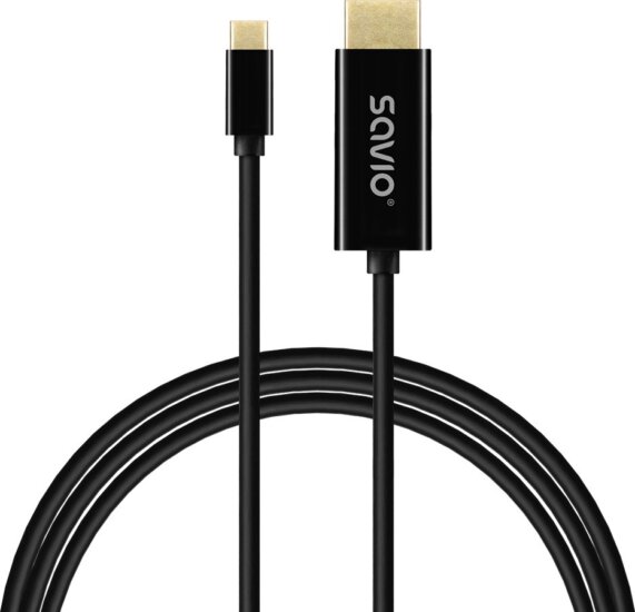 Savio CL-191 USB-C - HDMI Átalakító Adapter 2m - Fekete