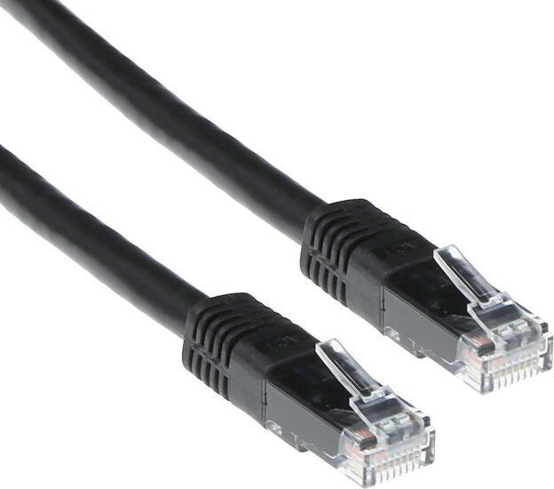 ACT IB5920 U/UTP Cat5e RJ45 Patch kábel 20m - Fekete
