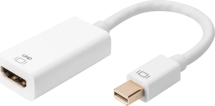 Digitus AK-340416-002-W Mini DisplayPort apa - HDMI 2.0 anya Átalakító Adapter 0.2m - Fehér