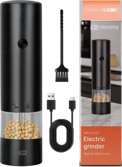 Promis MP34 Elektromos Só- és borsőrlő 18cm - Fekete