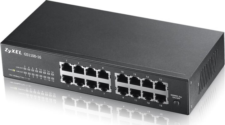 Zyxel GS1100-16-EU0103F 16-port Gigabit Rack / Asztali Switch