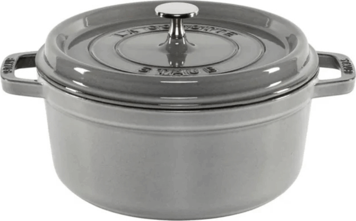 Staub La Cocotte Öntöttvas Főzőedény Rozsdamentes acél Gőzölőbetéttel Ø24cm 3,8L - Grafitszürke