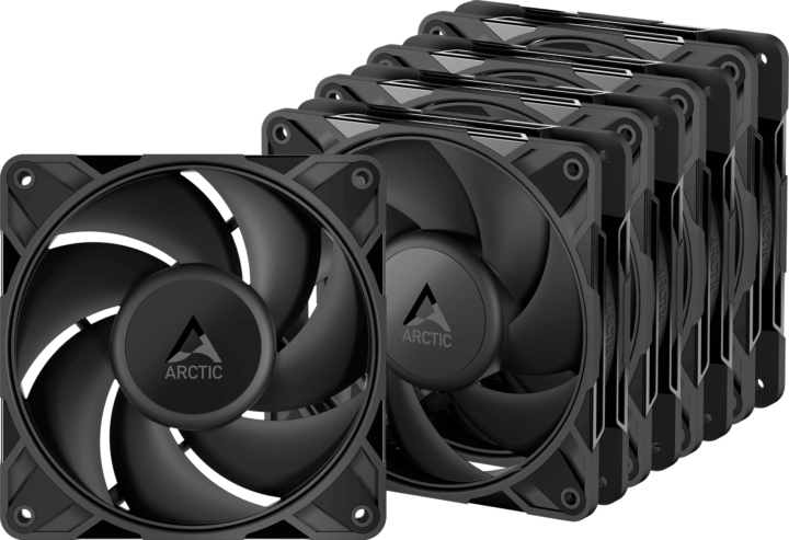 Arctic P12 Pro PST LN PWM 120mm Rendszerhútő ventilátor 5db - Fekete