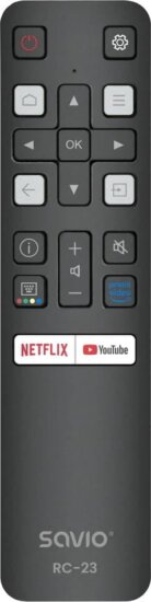 Savio RC-23 Univerzális TCL TV Távirányító - Fekete