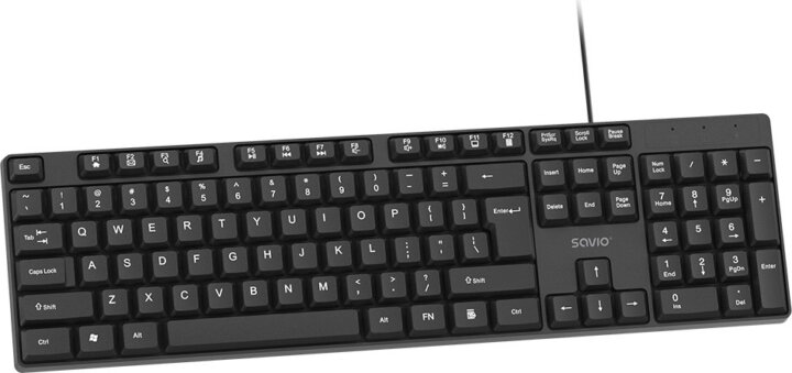 Savio KB-01 Vezetékes Billentyűzet US - Fekete