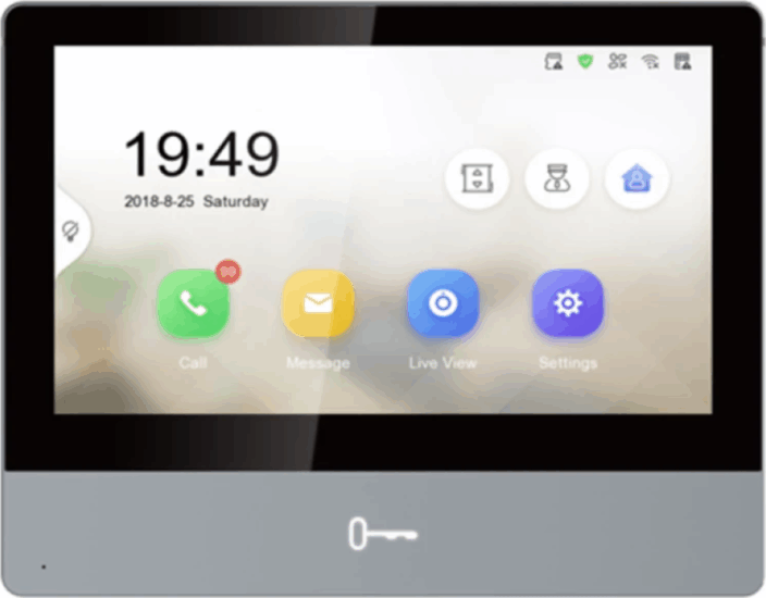 Hikvision DS-KH8350-TE1 7" IPS érintőképernyős Video Kaputelefon beltéri egység - Szürke