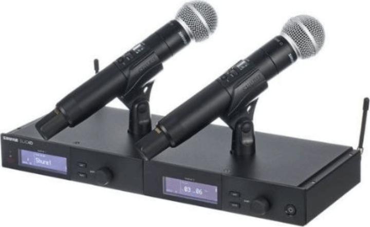 Shure SLXD24DE/SM58-G59 Vezeték nélküli mikrofon szett 2db + vevőegység - Fekete