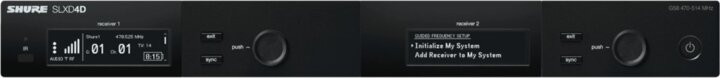 Shure SLXD4DE-G59 Dual vezeték nélküli mikrofon vevőegység - Fekete