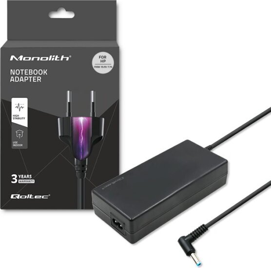 Qoltec 51735 HP Notebook Töltő Adapter (150W / 19,5V / 7,7A)
