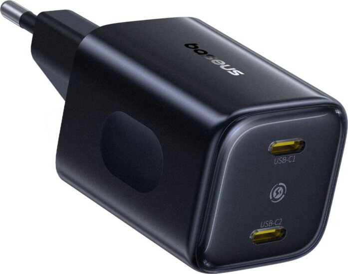 Baseus PicoGo AN13 2x USB-C Hálózati Gyorstöltő Adapter 45W - Fekete