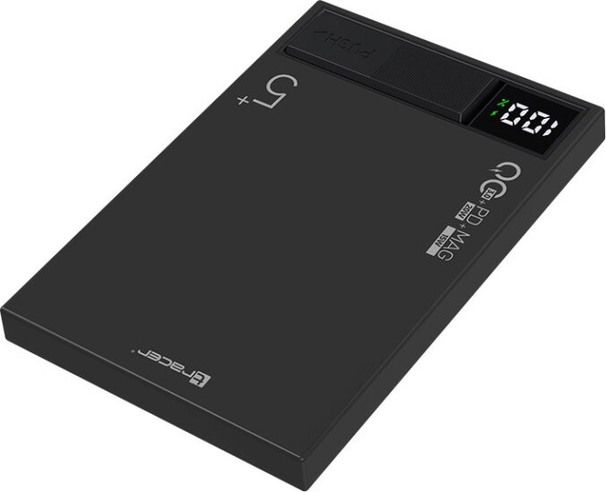 Tracer AirMag1 Wireless Powerbank 5000mAh 22,5W + USB-C Kábel - Fekete