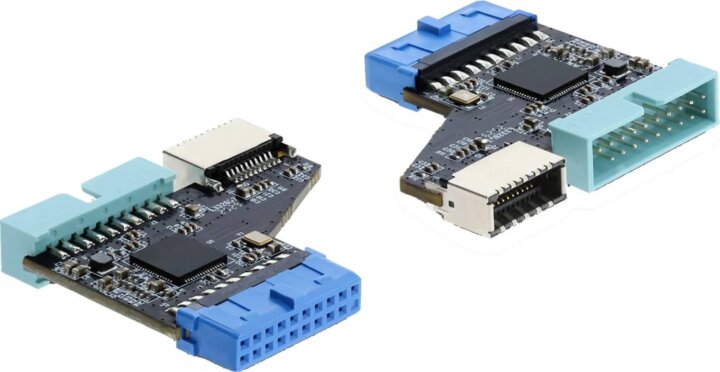 Delock 67343 20 Pin - 20 Pin + Type‑E Key A belső USB adapter