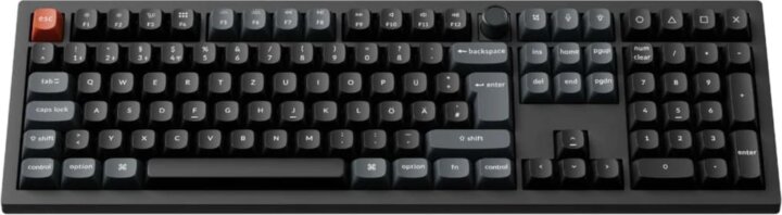 Keychron V6 Ultra 8K Mechanikus Wireless/Vezetékes Gaming Billentyűzet DE - Fekete