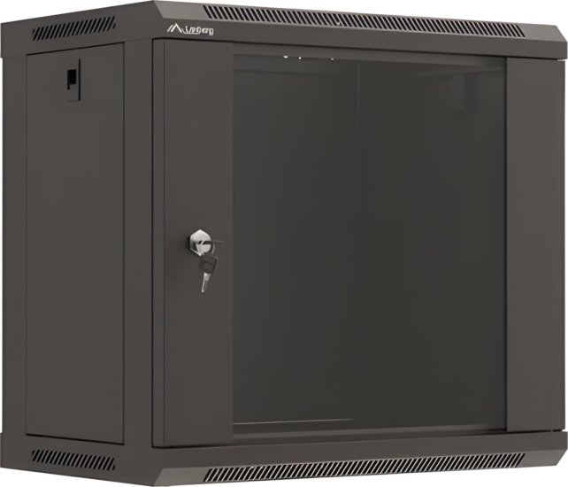 Lanberg 19" Fali rack szekrény 9U 540x350mm - Fekete