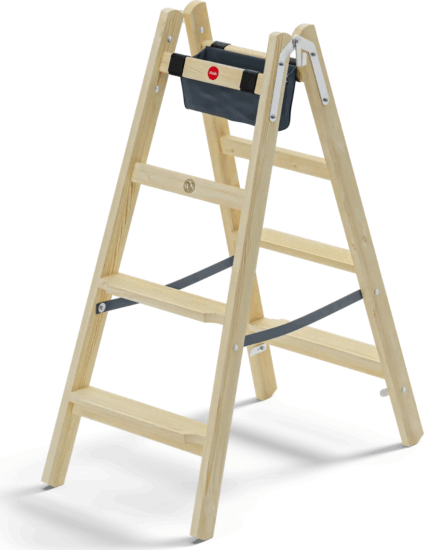 Hailo Master H80 2 x 4 lépcsőfokos fa állólétra