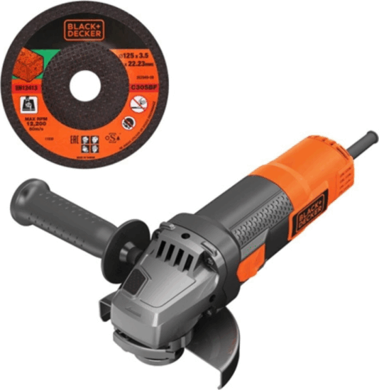 Black and Decker ADBEG125-QS Elektromos Sarokcsiszoló Flex Ø125mm 850W