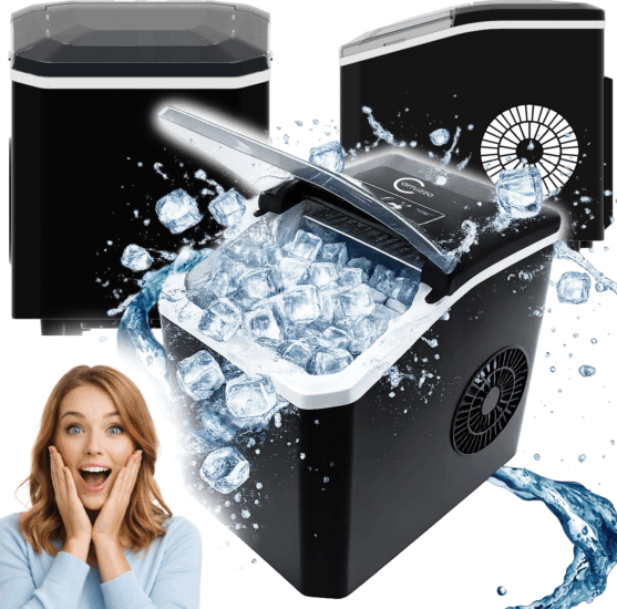 Carruzzo Q77A Automata Jégkocka készítő gép 1.3L - Fekete