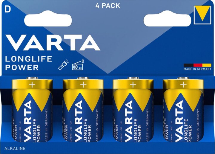 Varta Longlife Power LR20 D Elem 1.5V (4 db / csomag)