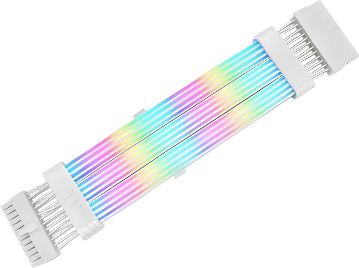 Thermaltake Mod ARGB 24-Pin apa - 24-Pin anya hosszabítókábel 28,5cm - Fehér