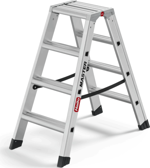Hailo Master D100 2 x 4 lépcsőfokos alumínium állólétra