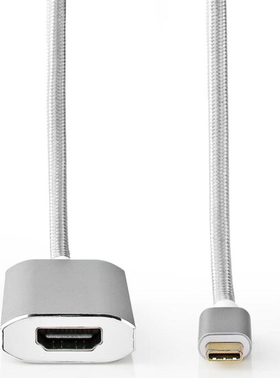 Nedis CCTB64680AL20 USB-C apa - HDMI anya Adapter kábel 2m - Ezüst