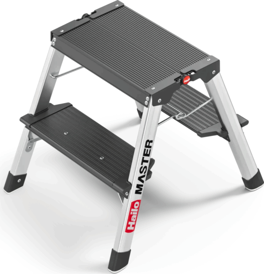 Hailo Master D70 2 x 2 lépcsőfokos Fellépő - Fekete