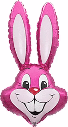 Fólia lufi nyuszifej 36 cm - Rózsaszín