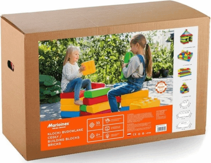 Marioinex brick nagyméretű Építőkockák 33 darabos készlet