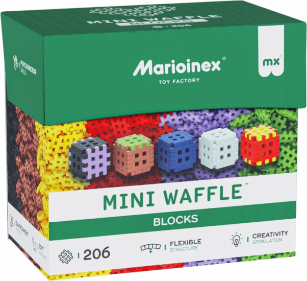 Marioinex Mini Waffle Építőkockák 206 darabos építőkészlet